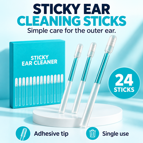 ✨ Sticky Ear Cleaning Sticks – Simple Outer-Ear Care, One Fresh Stick at a Time | 24-Pack