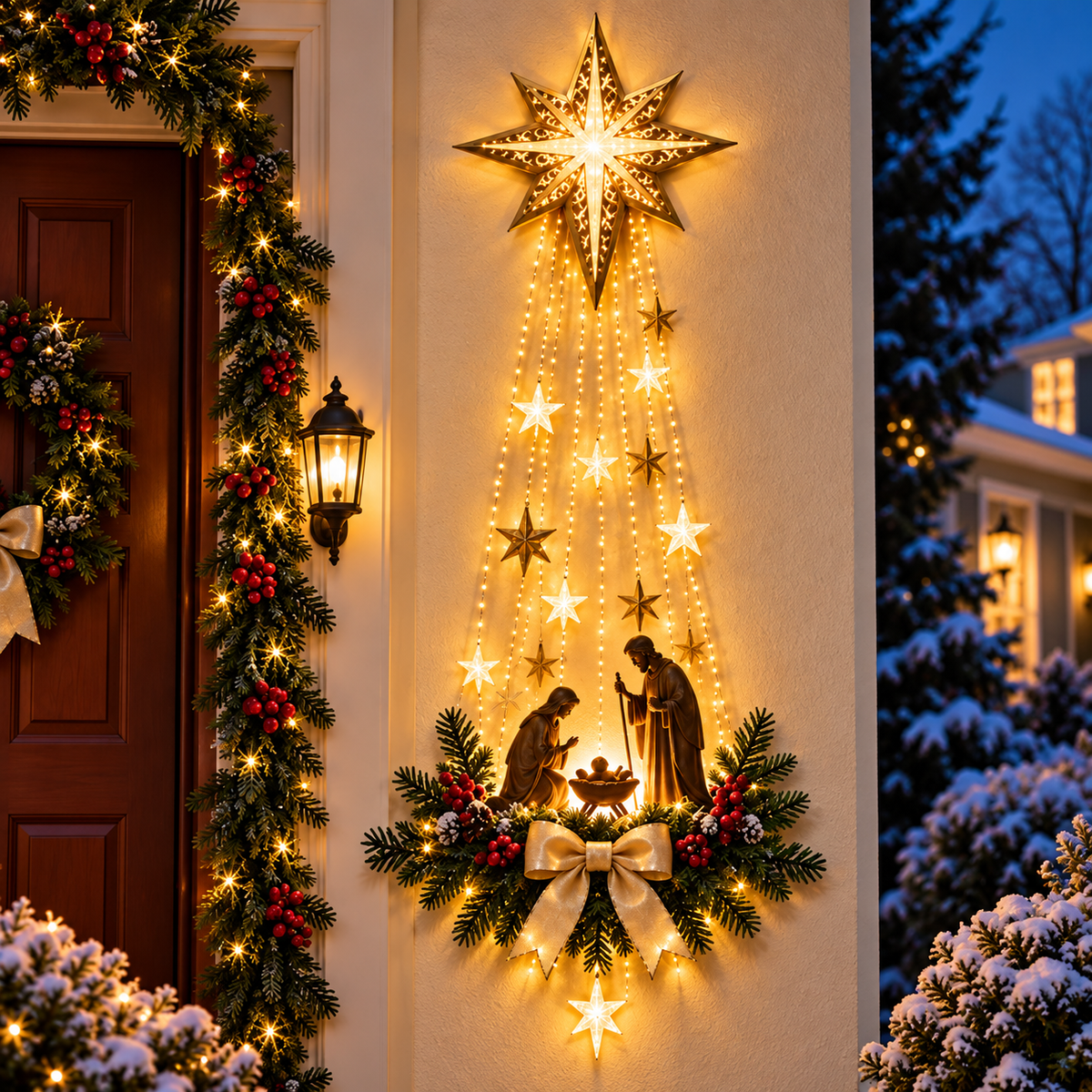 ✨ Last Day – 50% OFF! ✝️ Bethlehem Star of Faith – Lighted Nativity Wall Decor