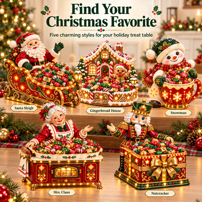 🎄 Light-Up Christmas Candy Bowl – Charming Holiday Tabletop Decor ✨Free Shipping