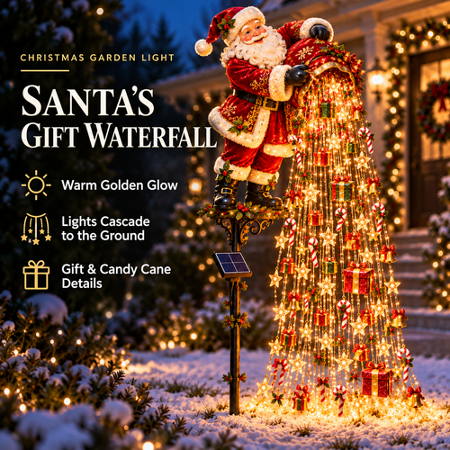 🎄 Christmas Starlight Cascade – Solar LED Garden Stake Lights