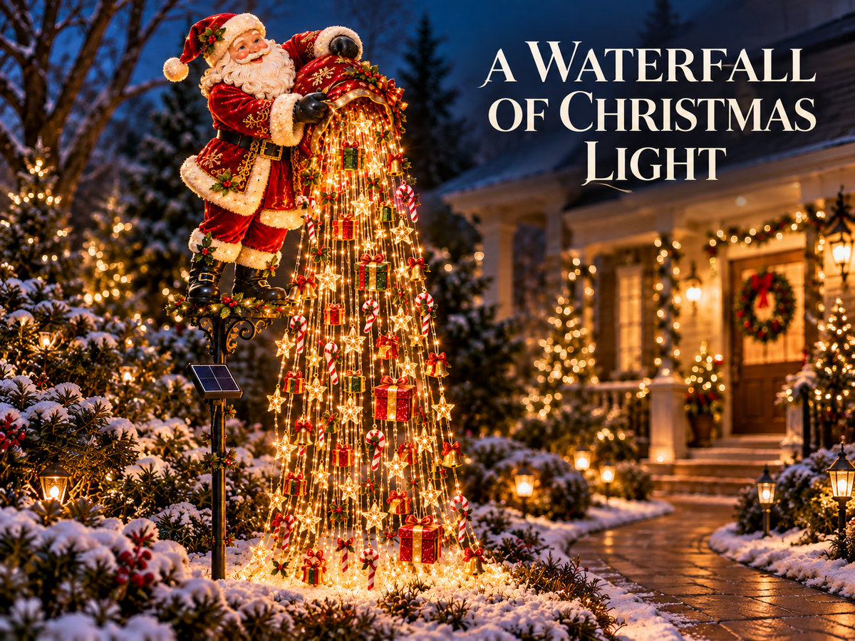 🎄 Christmas Starlight Cascade – Solar LED Garden Stake Lights