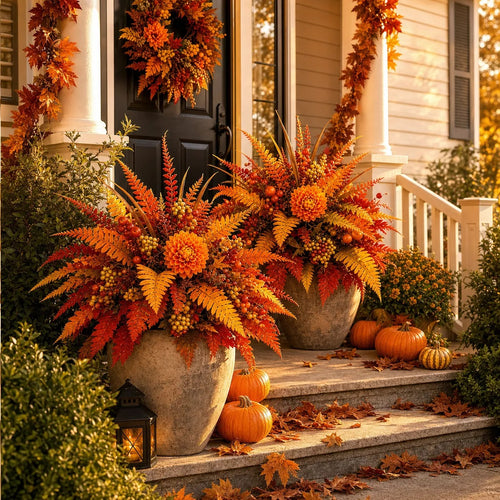 🍂 Autumn Hot Sale | Harvest Welcome Garden Stake Arrangement™ – Instant Fall Color for Porches, Planters & Entryways