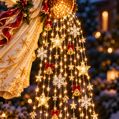 🎄 Christmas Sale – Angel’s Starlight Cascade Solar LED Garden Stake Light ✨
