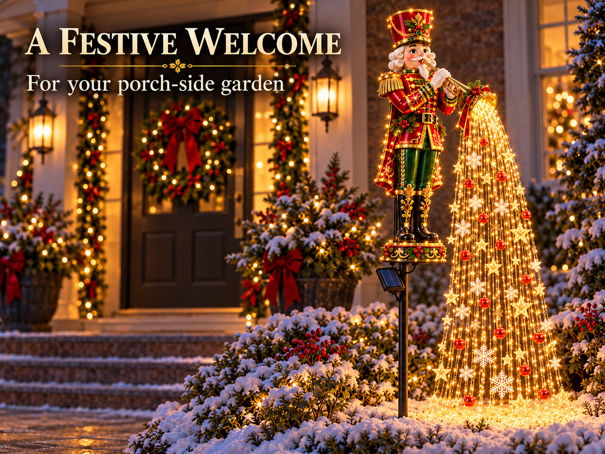 🎄 Christmas Starlight Cascade – Solar LED Garden Stake Lights