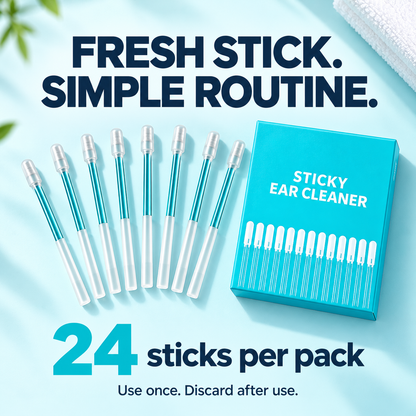 ✨ Sticky Ear Cleaning Sticks – Simple Outer-Ear Care, One Fresh Stick at a Time | 24-Pack