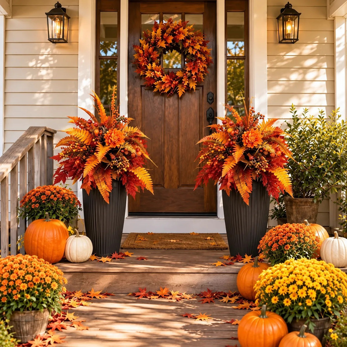 🍂 Autumn Hot Sale | Harvest Welcome Garden Stake Arrangement™ – Instant Fall Color for Porches, Planters & Entryways