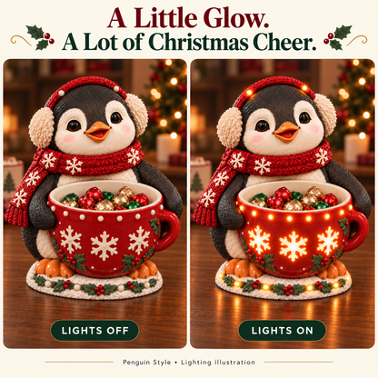 🎄 Christmas Sale ✨ Light-Up Christmas Candy Bowl – Charming Holiday Tabletop Decor & Gift 🎁