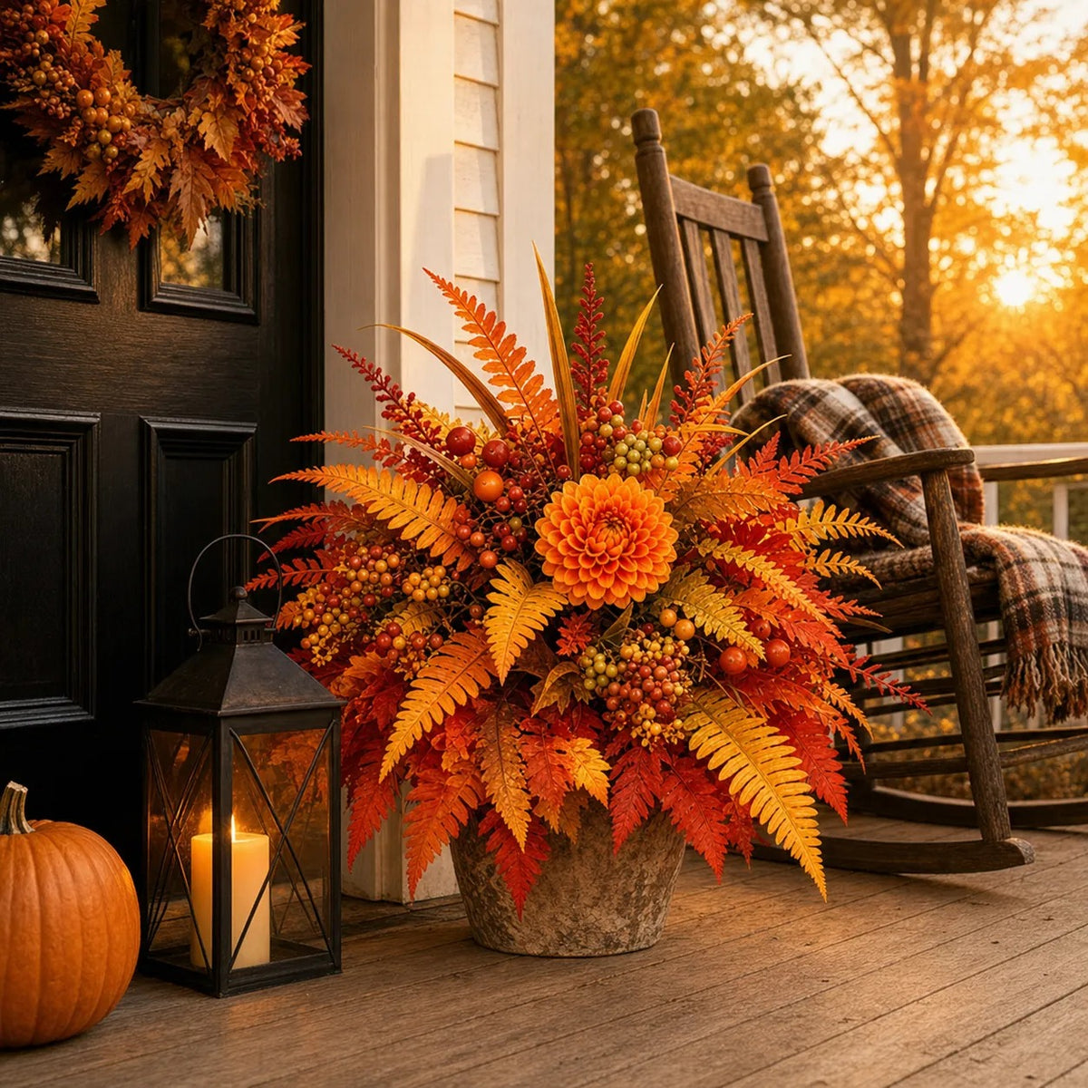🍂 Autumn Hot Sale | Harvest Welcome Garden Stake Arrangement™ – Instant Fall Color for Porches, Planters & Entryways