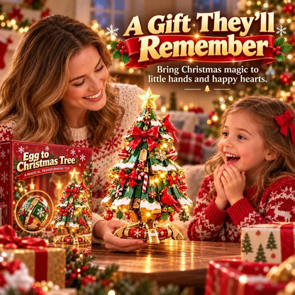 🔥 LAST DAY 50% OFF 🔥 Egg-to-Christmas Tree™ Magical Transforming Toy – Cardinal Christmas Tree Holiday Gift 🎄🎁✨