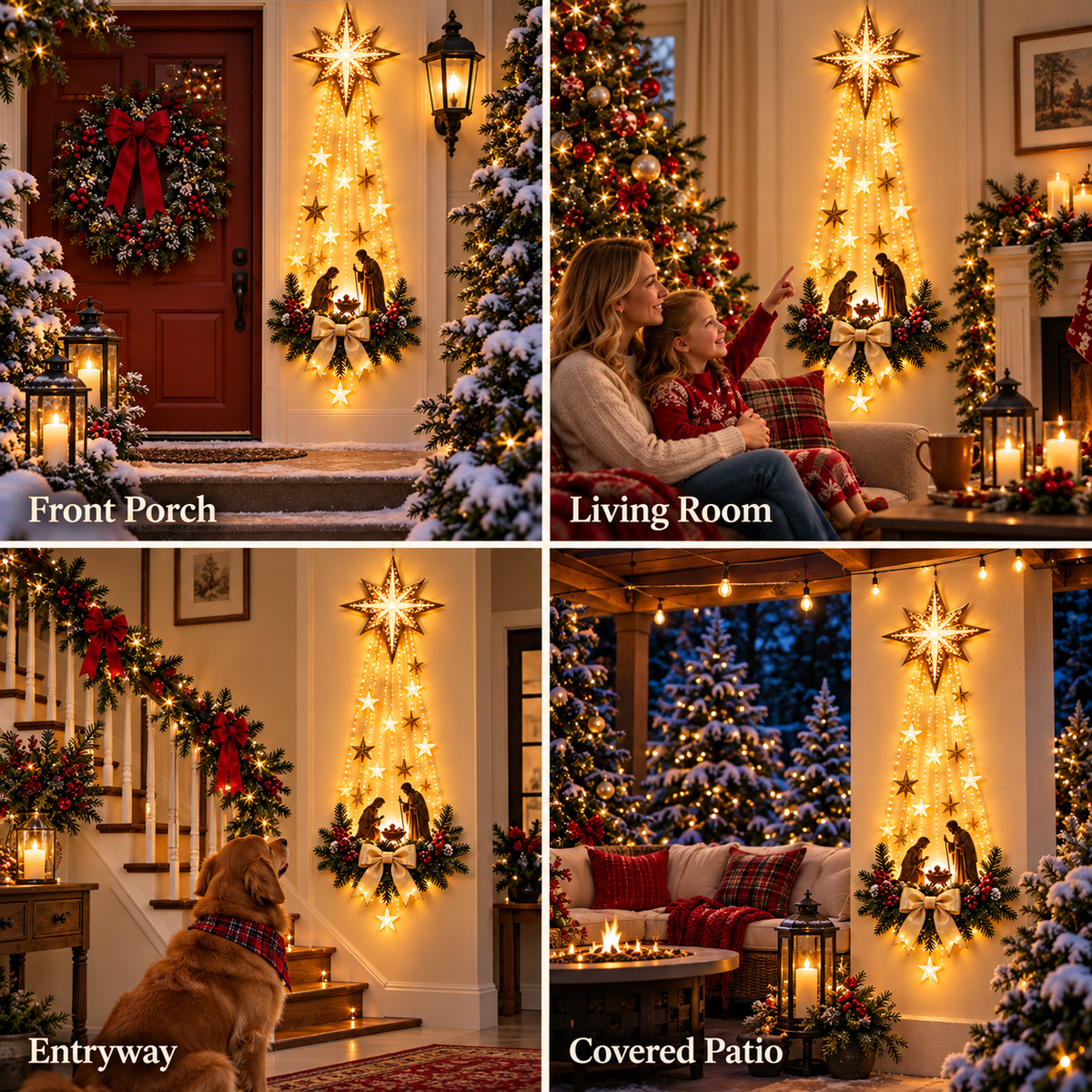 ✨ Last Day – 50% OFF! ✝️ Bethlehem Star of Faith – Lighted Nativity Wall Decor