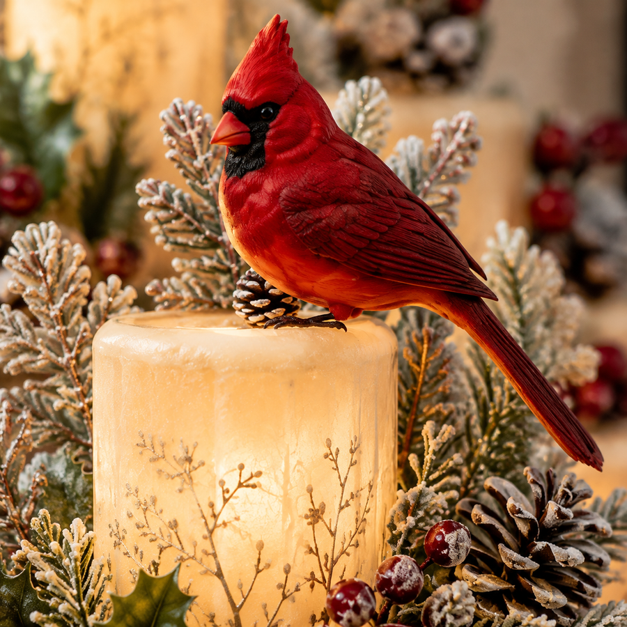 Cardinal memorial centerpiece detail