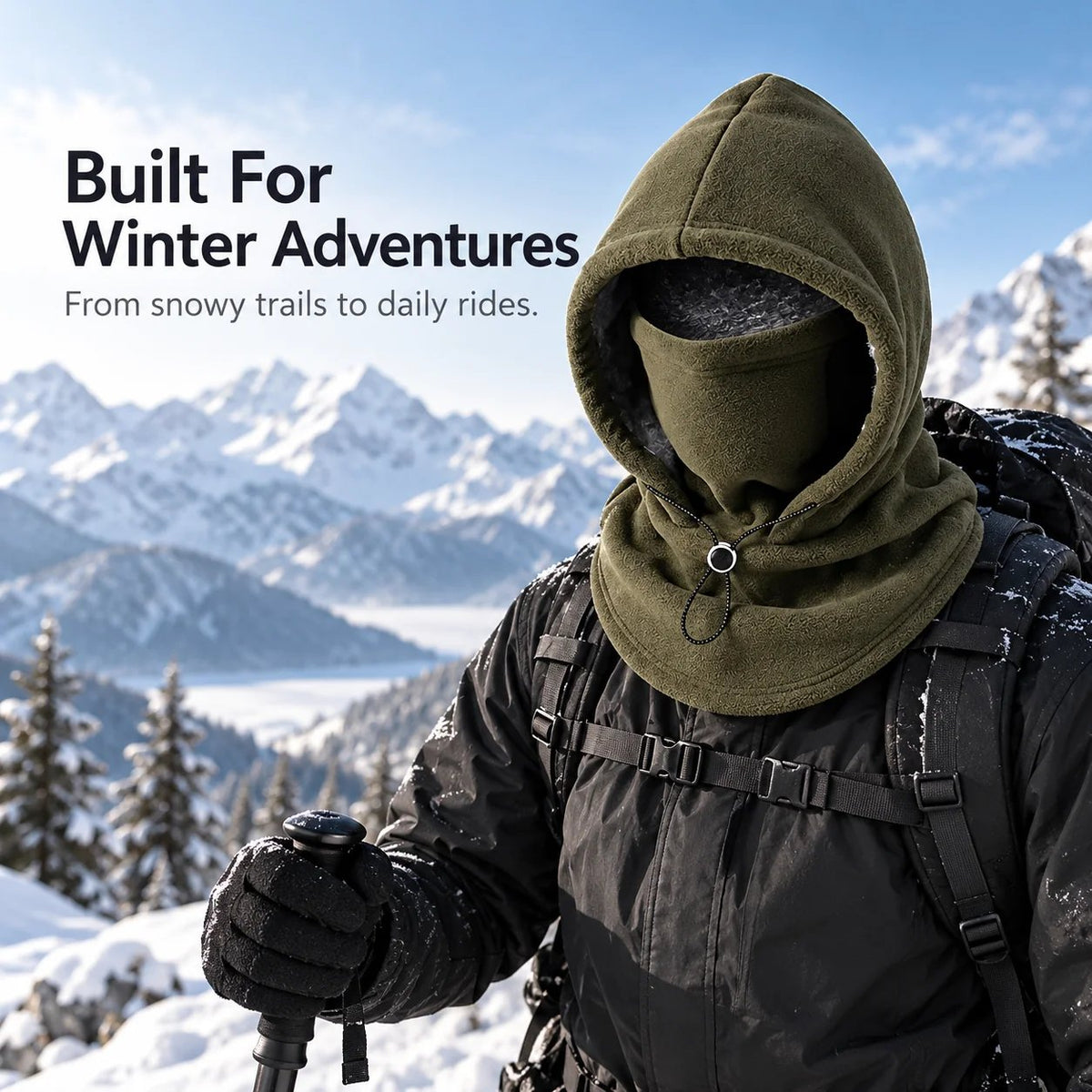 🥶 Fleece Balaclava Hood – Full Face & Neck Winter Protection for Outdoor Adventures(✨Buy 3 Free Shipping)
