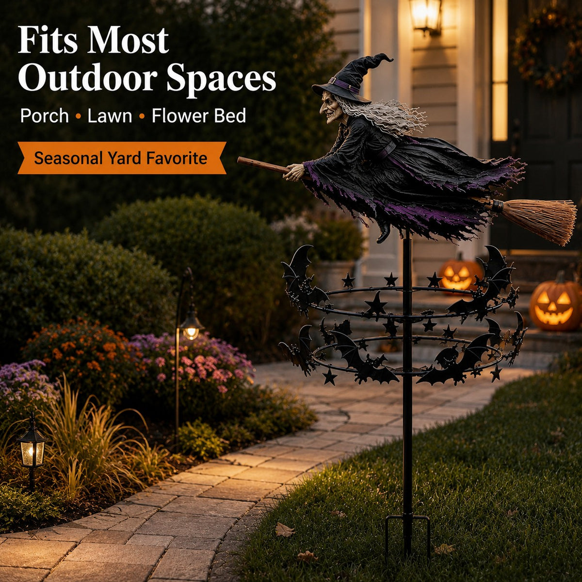 🔥50% Off Last Day -Halloween Early Bird Special🧙‍♀️ The Enchanted Witch Garden Wind Spinner