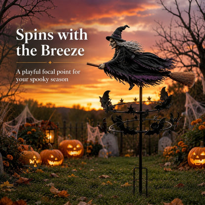 🔥50% Off Last Day -Halloween Early Bird Special🧙‍♀️ The Enchanted Witch Garden Wind Spinner