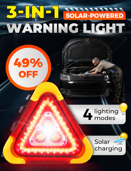 🥳2026 HOT SALE🥳💞50K+ SOLD!💥☀️🚨 Don‘t Just Warn, Be Prepared. 3-in-1 Emergency Tool – Light, Charger, Safety. Half Price! 💡📱