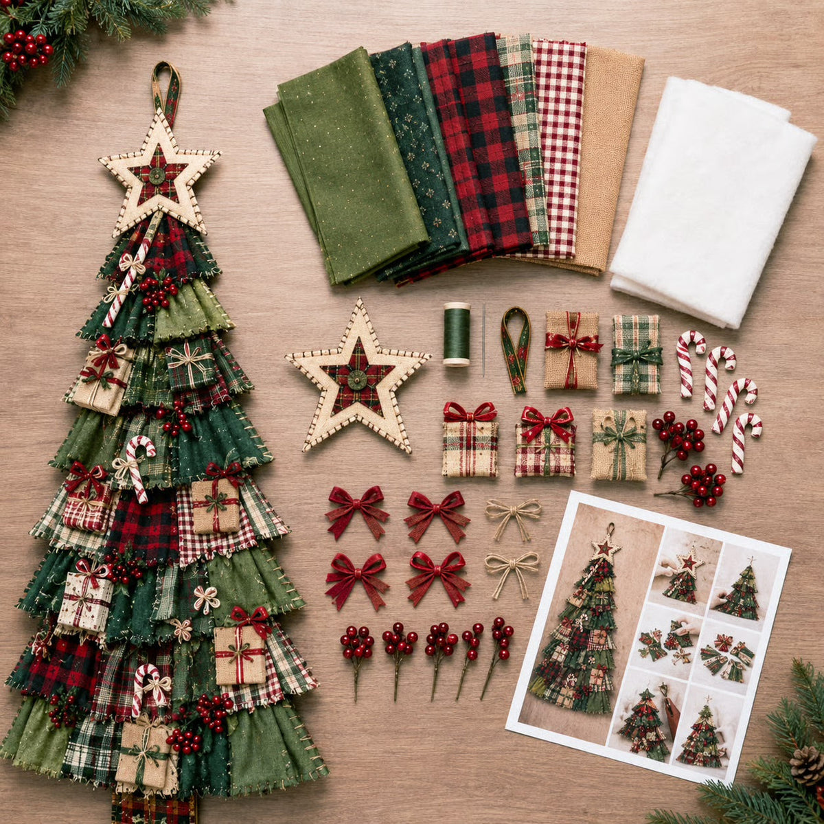 DIY Christmas tree decoration kit contents