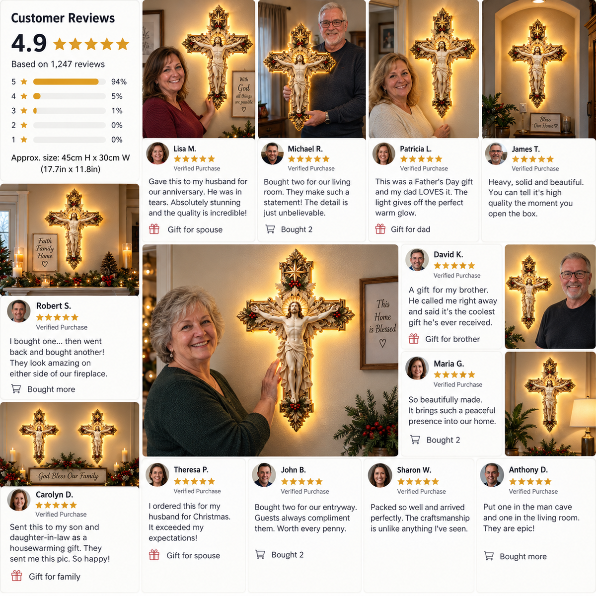✨ Holy Light Cross™ – Christmas Blessing Collection | Faith, Love & Protection for Your Home