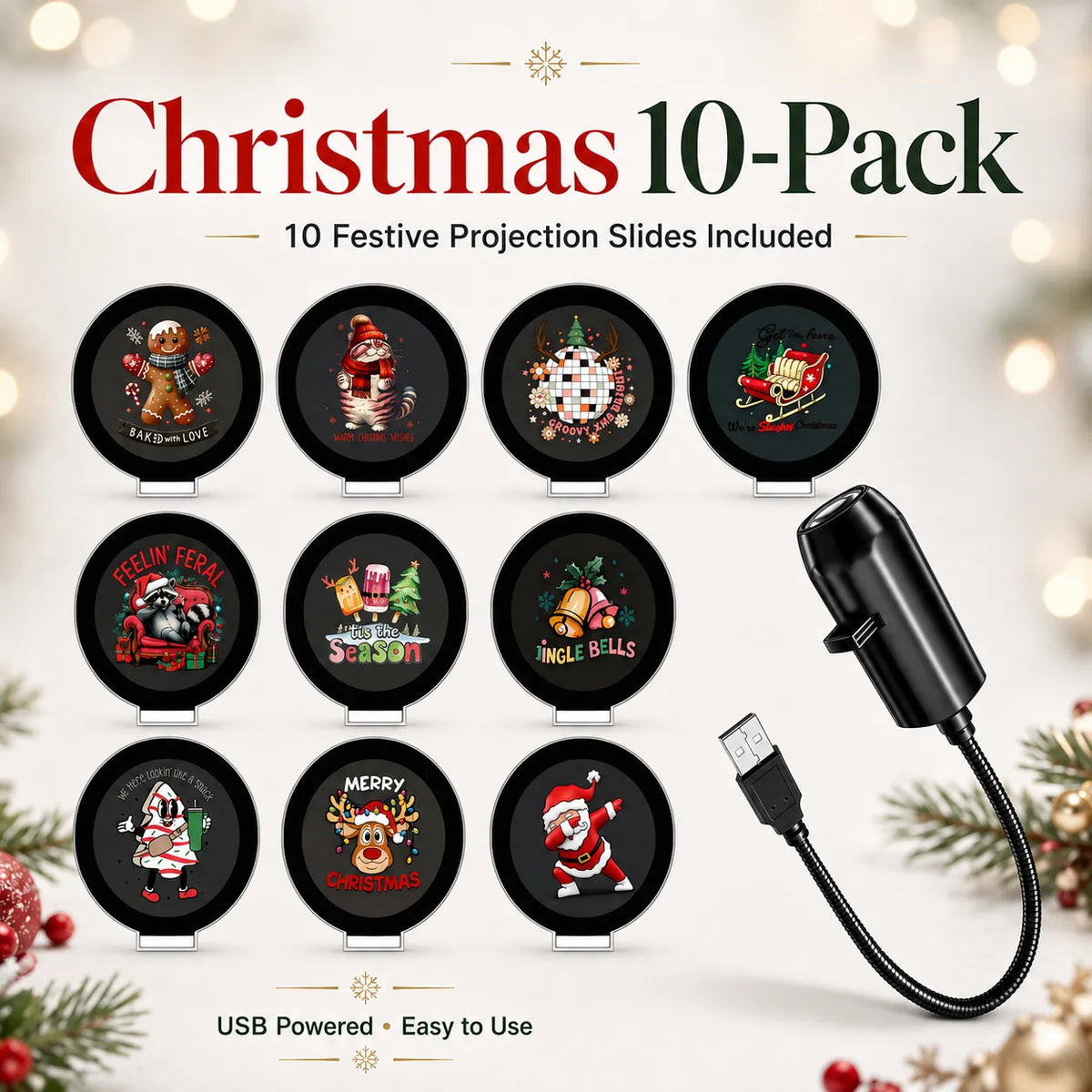 🎄👻✨60,000+ Sold — Plug & Play HD Holiday Projector for Christmas & Halloween Decor