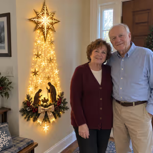 ✝️ Bethlehem Star of Faith™ – Lighted Nativity Wall Decor