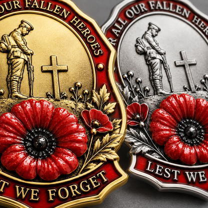 🌺Limited Edition Red Poppy Remembrance Brooch – For All Our Fallen Heroes🎖️