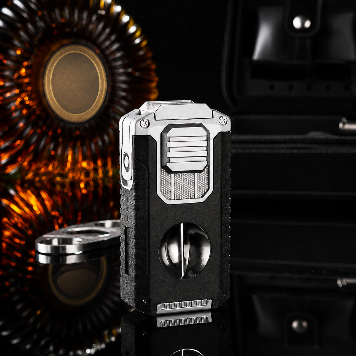 🔥 ForgeLux™ Triple-Flame Refillable Torch Lighter – Vintage Mechanical Edition