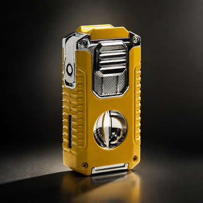 🔥 ForgeLux™ Triple-Flame Refillable Torch Lighter – Vintage Mechanical Edition