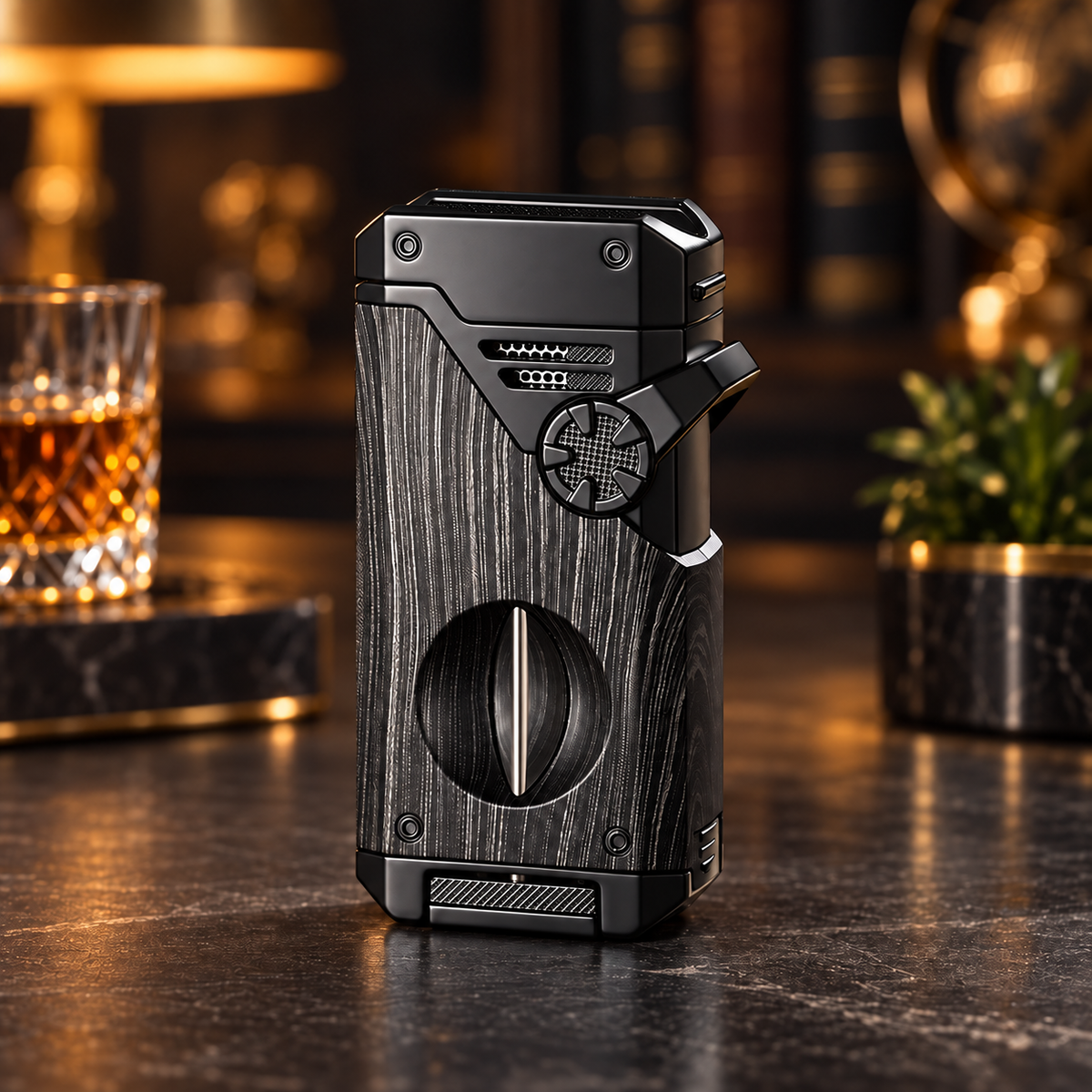 🔥 ForgeLux™ Triple-Flame Refillable Torch Lighter – Vintage Mechanical Edition