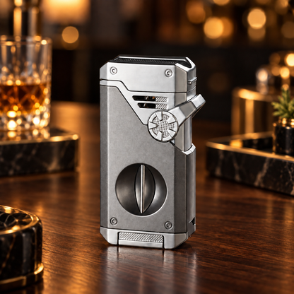 🔥 ForgeLux™ Triple-Flame Refillable Torch Lighter – Vintage Mechanical Edition