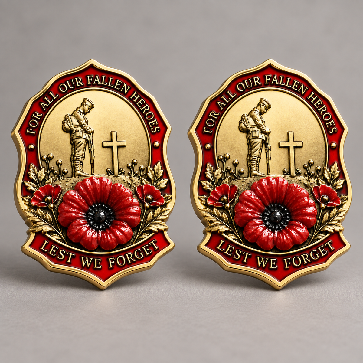 🌺Limited Edition Red Poppy Remembrance Brooch – For All Our Fallen Heroes🎖️