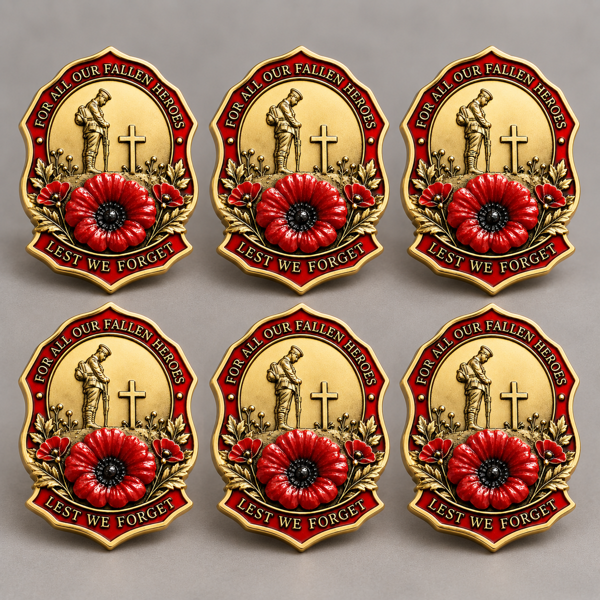 🌺Limited Edition Red Poppy Remembrance Brooch – For All Our Fallen Heroes🎖️
