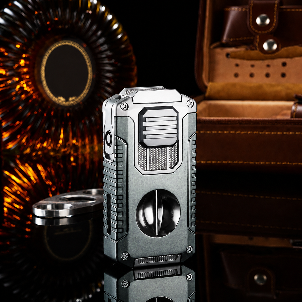 🔥 ForgeLux™ Triple-Flame Refillable Torch Lighter – Vintage Mechanical Edition
