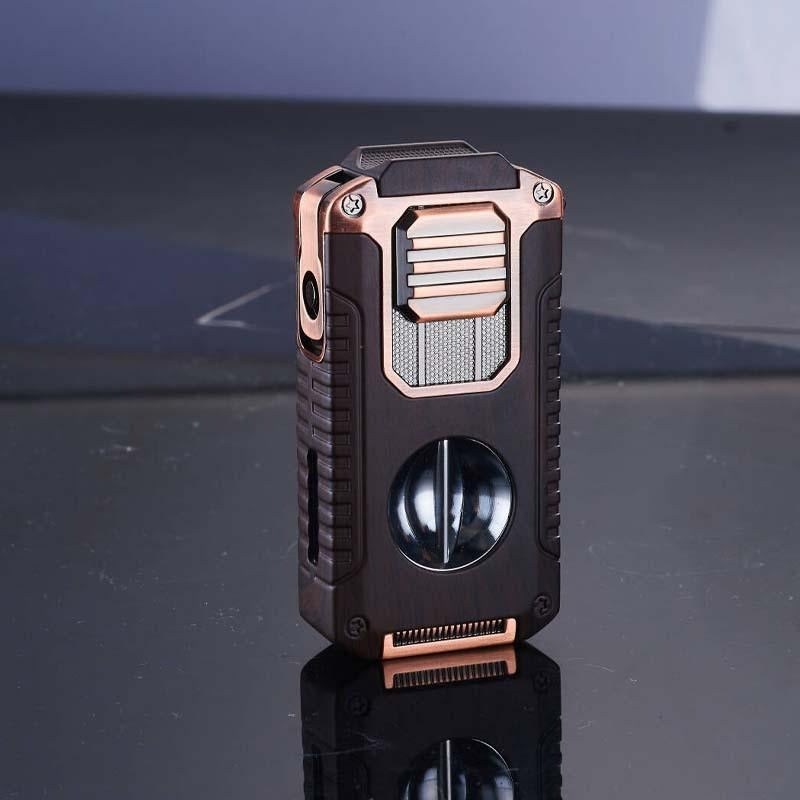 🔥 ForgeLux™ Triple-Flame Refillable Torch Lighter – Vintage Mechanical Edition