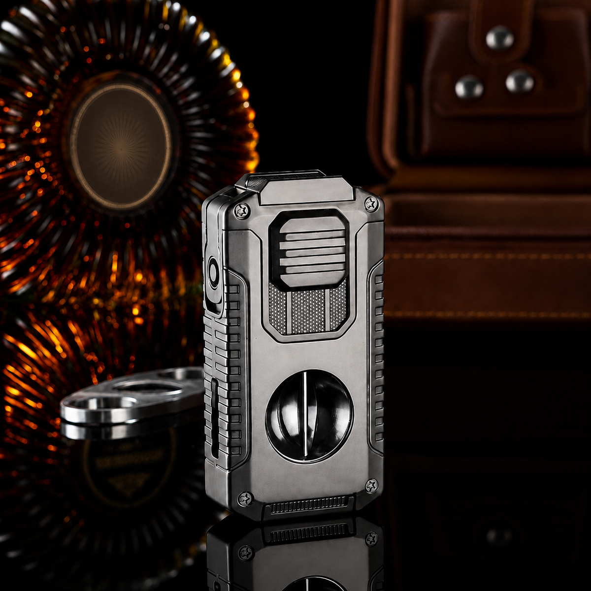 🔥 ForgeLux™ Triple-Flame Refillable Torch Lighter – Vintage Mechanical Edition
