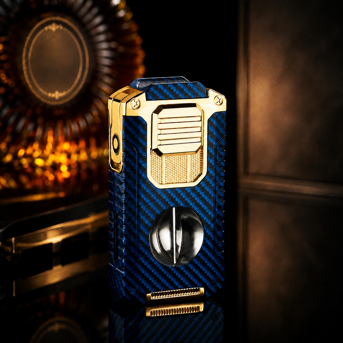 🔥 ForgeLux™ Triple-Flame Refillable Torch Lighter – Vintage Mechanical Edition