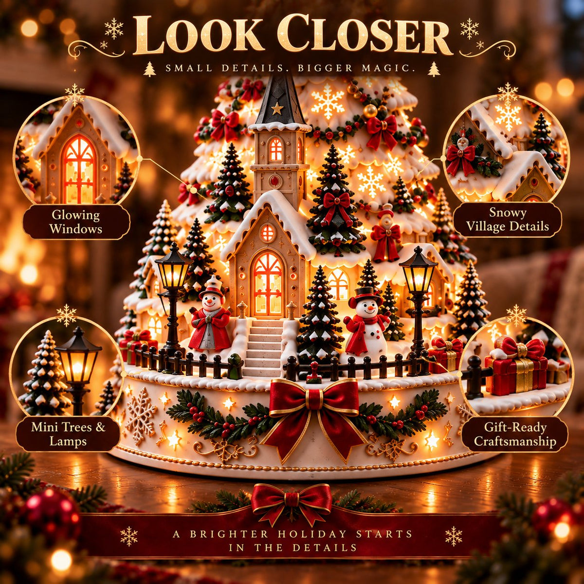 ✨️Christmas Hot Sale🎄Zavrlysell™ Christmas Village Lightscape Tree