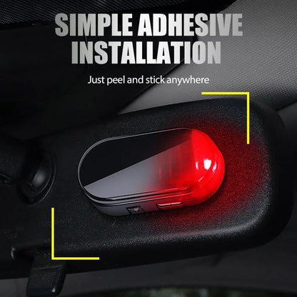 🚗🌞Solar Car Anti-Theft Light – solar + USB charged, auto-flashes at night. Realistic LED mimics active alarm – deters thieves without wiring. 🛡️