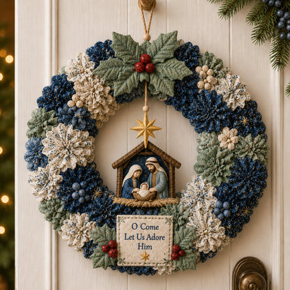 🎄 3D Fabric Poke Wreath DIY Kit — Make Your Own Stunning Christmas Wreath