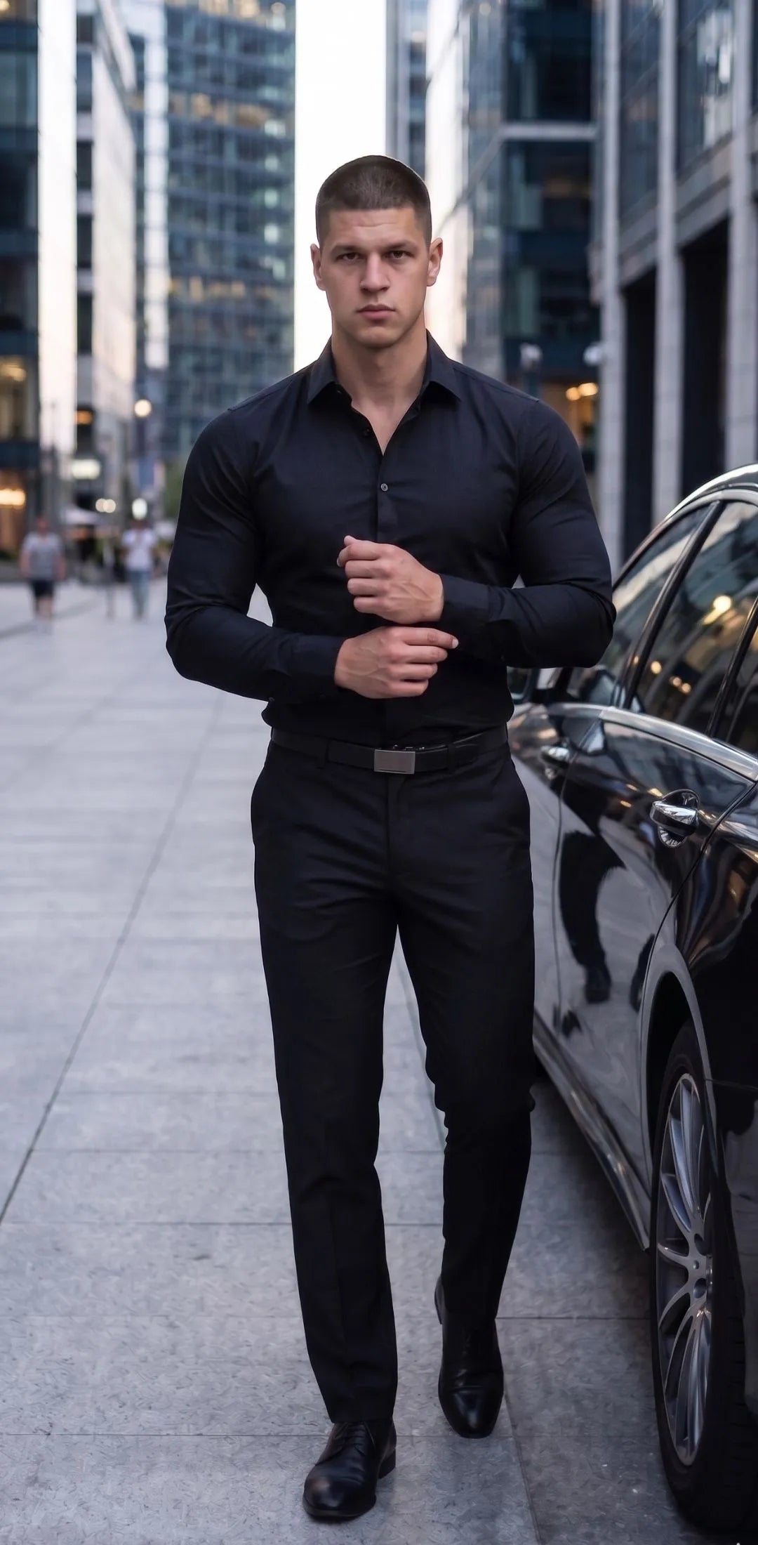 💪Men's Removable Padded Compression Shirt – Muscle Shaper Bodybuilder Tee, Seamless Short Sleeve, Slim Fit, 4-Way Stretch