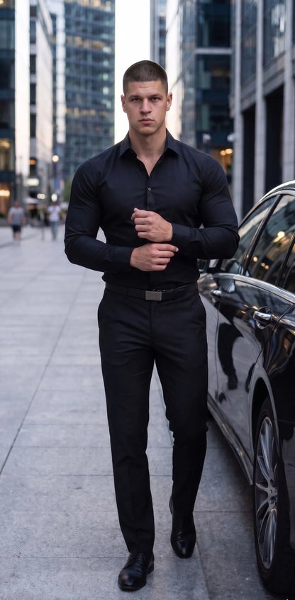 💪Men's Removable Padded Compression Shirt – Muscle Shaper Bodybuilder Tee, Seamless Short Sleeve, Slim Fit, 4-Way Stretch