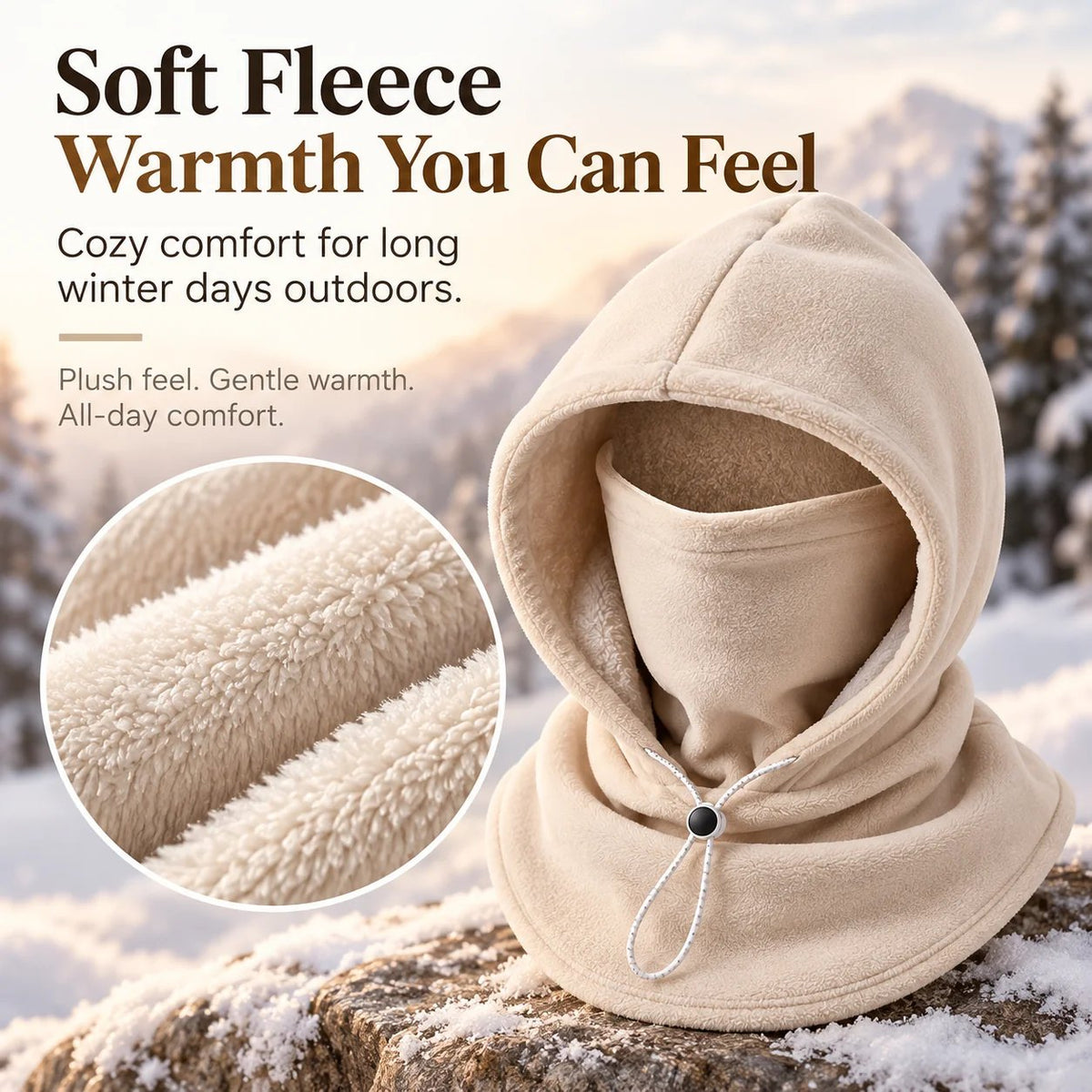 🥶 Fleece Balaclava Hood – Full Face & Neck Winter Protection for Outdoor Adventures(✨Buy 3 Free Shipping)
