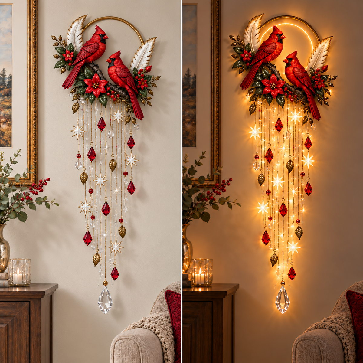 ✨️🐦Heavenly Cardinal Remembrance Light™|More than a wall light—a gentle reminder that love never truly leaves home