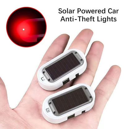 🚗🌞Solar Car Anti-Theft Light – solar + USB charged, auto-flashes at night. Realistic LED mimics active alarm – deters thieves without wiring. 🛡️