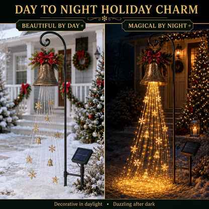 🎄 Christmas Bell Cascade Solar Yard Light✨