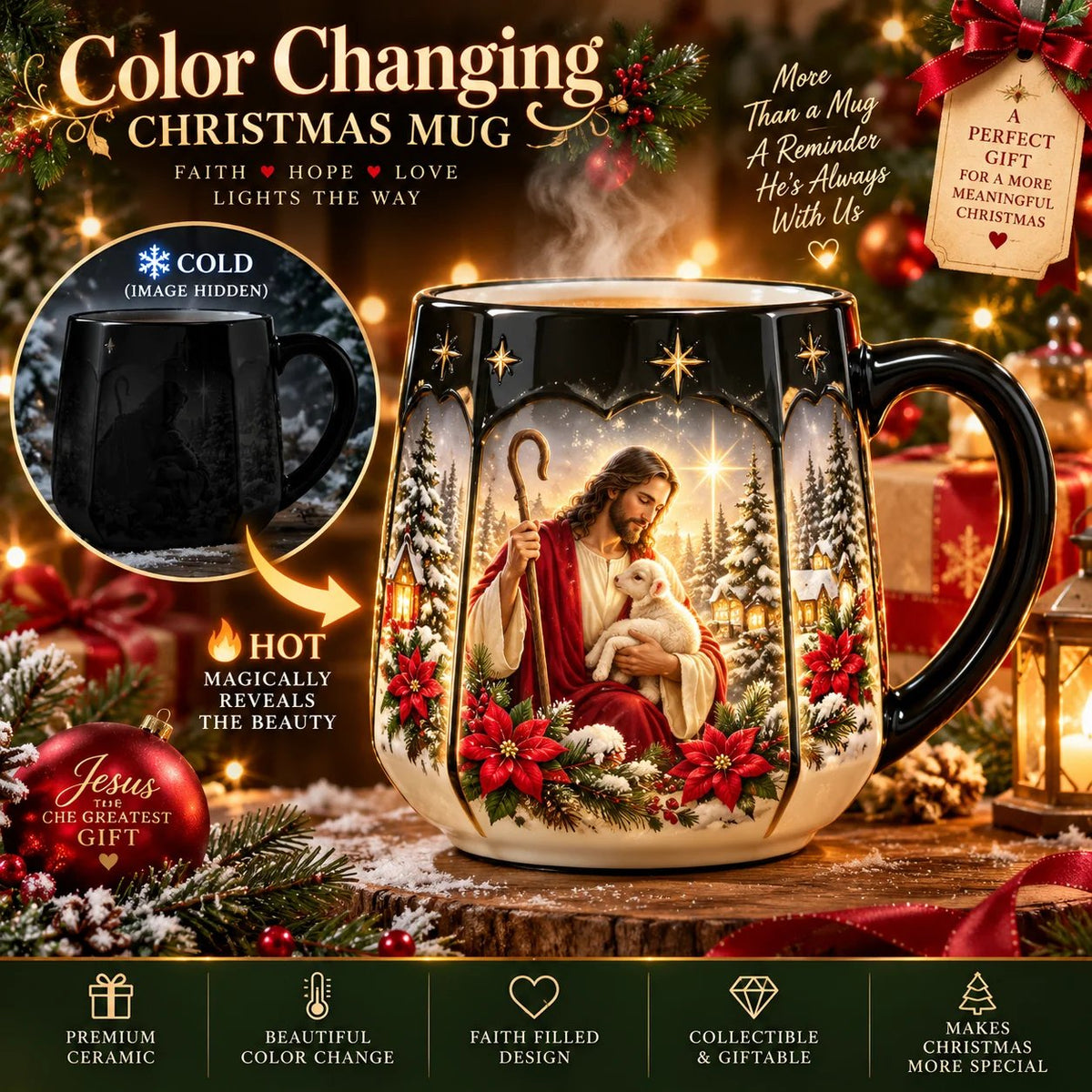 🎄Christmas Magic Color-Changing Mug – Heat Reveal Holiday Gift