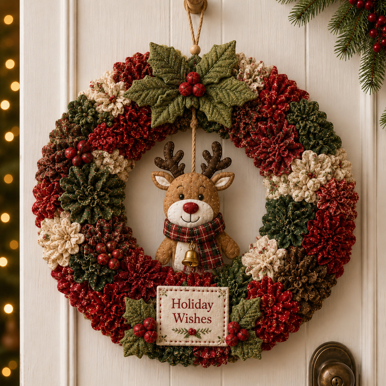 🎄 3D Fabric Poke Wreath DIY Kit — Make Your Own Stunning Christmas Wreath