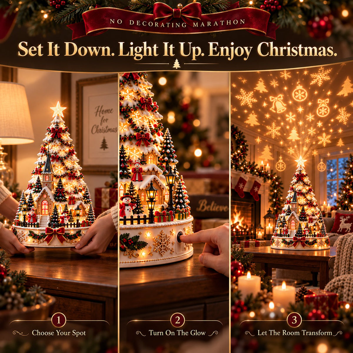✨️Christmas Hot Sale🎄Zavrlysell™ Christmas Village Lightscape Tree