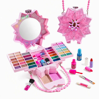 💯50% OFF !! ⏰ Washable Princess Makeup Set – Non‑irritating, trays & portable case 🎀
