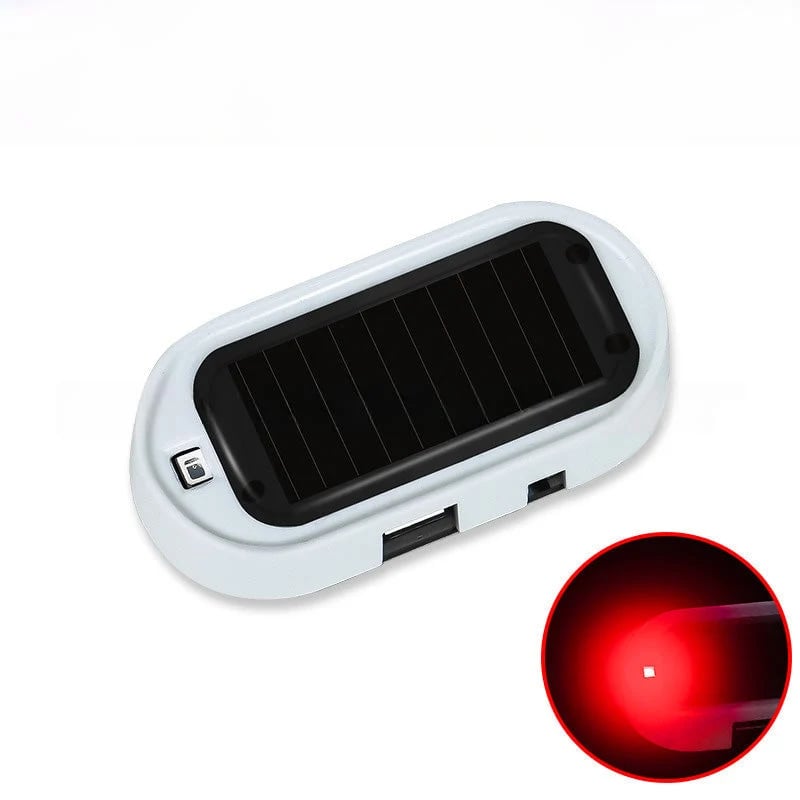 🚗🌞Solar Car Anti-Theft Light – solar + USB charged, auto-flashes at night. Realistic LED mimics active alarm – deters thieves without wiring. 🛡️
