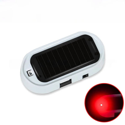 🚗🌞Solar Car Anti-Theft Light – solar + USB charged, auto-flashes at night. Realistic LED mimics active alarm – deters thieves without wiring. 🛡️