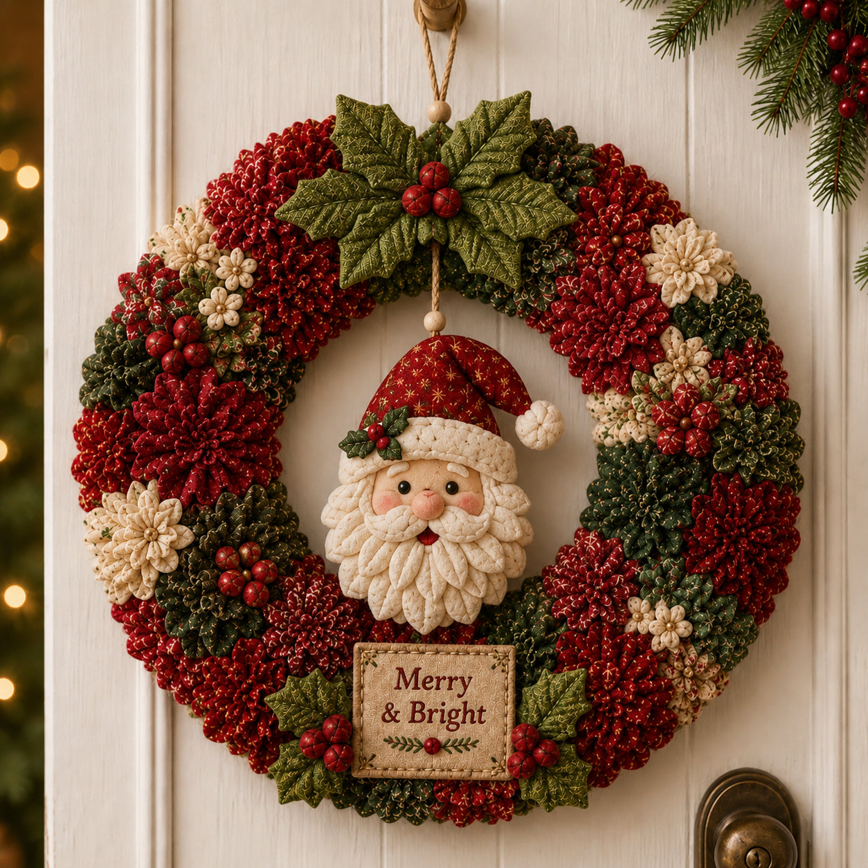 🎄 3D Fabric Poke Wreath DIY Kit — Make Your Own Stunning Christmas Wreath